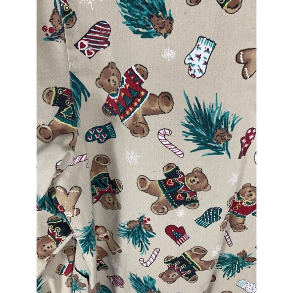 Teddy Bear Christmas Print Womens Long Sleeve Top - Festive Holiday Design - Picture 8 of 10